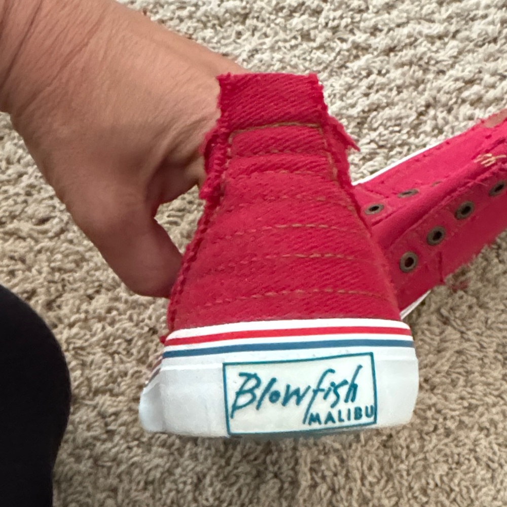 Blowfish Kids Red Canvas Sneakers - Picture 2 of 3